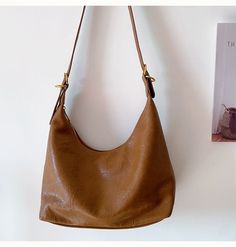 2024 Fall New Style! Material: High Quality PU Leather Size approximately 11.4"H x 8.2"W x 4.3"D Designer Style ID: 8550 Retro Leather Shoulder Bag, Women's Everyday Commute Bag, Hobo Bag Everyday Work Bag, Hobo Shoulder Bag, Commuter Bag, Work Bag, Designer Style, Green And Brown, New Style, Hobo Bag, 4 H