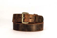 Full Grain Genuine Buffalo 1 1/2" Distressed Leather Casual Belt Brown - Buffalo Head Leather Rustic Distressed Brown Belts For Everyday, Rugged Distressed Brown Belt Buckles For Everyday Use, Rugged Distressed Brown Belt Buckle For Everyday Use, Vintage Distressed Brown Belt For Everyday Use, Buffalo Head, Handmade Leather Belt, Womens Leather Belt, Handmade Belts, Wide Leather Belt