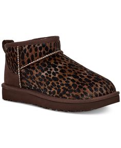 out of stock Leopard Print Uggs, Spotted Animals, Ugg Classic Ultra Mini, Ugg Mini, Ugg Classic, Dream Shoes, Calf Hair, Dillard's, Suede Heels