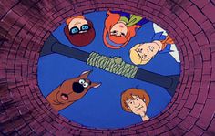 the scooby gang is depicted in this cartoon