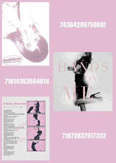 the back side of a pink poster with black and white images