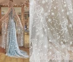 Book Dresses, Starry Wedding, Starry Night Wedding, Satin Tulle, Evening Dresses For Weddings, White Tulle, To Infinity And Beyond, Sequin Beading