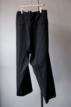 1950's~70's European Vintage Striped Wool Trousers SIZE Waist：49cm Thigh：40cm Length：103cm Leg opening：25cm Find us IG :  ban_secondhand_goods Online Shop : https://bansecondhandgoods.com/ Thank you for checking us out :) Vintage Tailored Bottoms With Pockets, Tailored Vintage Bottoms With Pockets, Vintage Tailored Trousers, Vintage Dress Pants With Tapered Leg, Vintage Dress Pants With Tapered Leg And Belt Loops, Vintage Tapered Leg Dress Pants For Workwear, Vintage Fitted Dress Pants With Tapered Leg, Vintage Tapered Leg Dress Pants With Belt Loops, Vintage Tailored Tapered Leg Bottoms