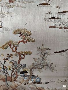 Chinoiserie Embroidery, Emb Designs, Chinese Silk, Diy Watercolor Painting, Thai Art, Japanese Textiles