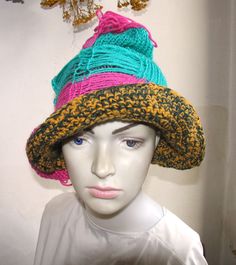 Bucket Hat in a Sock Bucket Hat Crochet fisherman hat OOAK Bucket Hat Camouflage Crochet Spring Fall Autumn Winter Bucket Hat Fall Winter Hats Men Women Accessories .Bucket Hat in a Sock is an idea for a headgear made of two hats. They can be worn together. It's simple :) Put on a bucket hat and a sock over the bucket hat and you're done.. The second time you put on only the bucket hat and the third time only the sock. You have three fun trips out of the house a week. You can be seen in all seas Winter Festival Bucket Hat With Curved Brim, Funky Winter Festival Hats, Multicolor Winter Bucket Hat, Winter Short Brim Yarn Bucket Hat, Multicolor Wide Brim Winter Hat, Multicolor Winter Mini Bucket Hat, Winter Yarn Bucket Hat With Short Brim, Funky Winter Hat One Size Fits Most, Winter Bohemian Bucket Hat