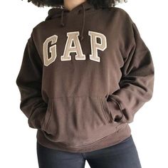 unisex-gap-brown-hoodie Gap Brown Hoodie, Brown Gap Hoodie, Striped Leather Jacket, Leather Jacket Zipper, Aviator Leather Jacket, Cotton Jackets Women, Varsity Jacket Women