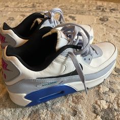 Brand New. This Is Youth Size 6. Fun Retro Colors. White Lace-up Running Shoes For School, White Low-top Running Shoes For School, Casual White Running Shoes For School, Comfortable White Sneakers For School, Nike Air Max Shoes, Air Max Shoes, Nike Shoes Air Max, New Nike Air, Shoes Color