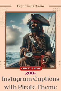 an image of a pirate with a compass in his hand and the caption reads check it now