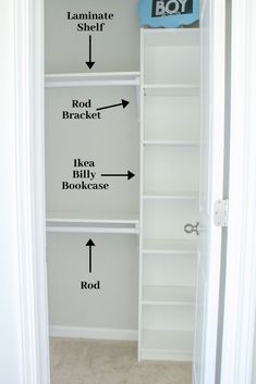 Clear Acrylic Magazine Holder MerryNine Desk Organizers and Accessories File Organizer for Desk, Magazine Rack Independent Ve Small Bedroom Closet Makeover Diy, Built Ins For Small Closet, Ikea Closet Organization Small Spaces, Cheap Closet Makeover Small Spaces, Small Closet Organization Ikea, Small Closet For Nursery, One Door Closet Ideas, Diy Closet Build Small Spaces, Diy Coat Closet Makeover