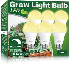 dimmable led bulb light bulbs with plant in the back and box on the side