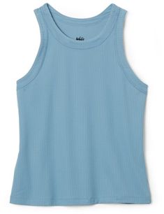 REI Co-op Active Pursuits Ribbed Tank Top - Women's | REI Co-op High Stretch Ribbed Tank Top For Spring, Spring Ribbed High Stretch Tank Top, Summer High Stretch Ribbed Tank Top, High Stretch Ribbed Tank Top, Stretch Ribbed Tops For Summer, Solid Stretch Tank Top For Athleisure, Ribbed Sleeveless Gym Activewear, Ribbed High Stretch Sleeveless Activewear, Cotton Ribbed Tops For Gym