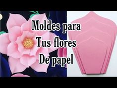 paper flowers are shown with the words moldes para tus floress de papel