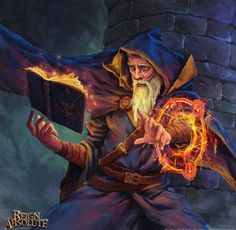 an image of a wizard holding a book