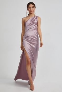 Stretch Satin Fabric, Dress Hire, Mauve Dress, Dress Rental, Floor Length Gown, Dress Purchase, Stretch Satin, Formal Gowns, Low Back