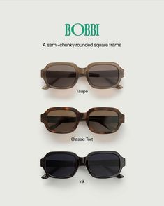 Offbeat classics for the summer you've been waiting for 🌞 Our first collection of sunglasses responsibly made with biodegradable acetate or recycled polyester ♻️
​
Shop Alba, Bobbi, Rio, and Wolf in-store and on sunniesstudios.com Sunnies Studios, Optical Eyewear, Prescription Eyewear, Prescription Glasses, Square Frames, Mood Pics, You've Been, Sunnies, Biodegradable Products