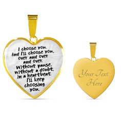 "ENGRAVING - Send us your custom text to engrave on the back of the pendant. We can fit 2 lines each with maximum of 20 characters. Space between words counts as a character. If you have any questions don't hesitate to ask :) - Handcrafted in USA! - Made from Surgical Steel with a hand-poured Liquid Glass dome - Real 18k Gold Finish - Includes presentation gift box! - Luxury adjustable 18\"-22\" chain - Pendant measures 24mm x 24mm The perfect keepsake to hang around her neck! Engrave onto the b Custom Text Jewelry For Anniversary On Valentine's Day, Custom Text Jewelry For Valentine's Day Anniversary, Valentine's Day Personalized Jewelry With Custom Text, Custom Text Jewelry For Anniversary, Customizable White Jewelry For Anniversary Gift, Valentine's Day Anniversary Necklace With Engraved Text, Vows Keepsake, Granddaughter Necklace, Anniversary Necklace