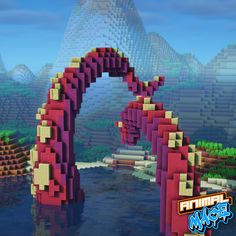 Cool Minecraft Builds Big, Magical Minecraft Ideas, Minecraft Tentacle Build, Bright Minecraft Builds, Minecraft Sea Creature Build, Minecraft Fossil Builds, Minecraft Geode Build, Minecraft Rainbow House