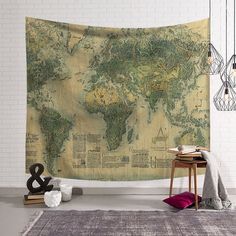 World Map Tapestry Wall Tapestry Bedroom Ideas, Tapestry Bedroom Ideas, Map Tapestry, Wall Tapestry Bedroom, Elephant Tapestry, Tree Tapestry, Mandala Tapestries Wall Hangings, Colorful Tapestry