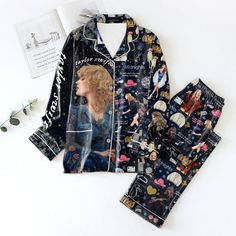 The Rolling Stones Button Down Pajamas Set ?  Tantn 3350 Check more at https://hearthtops.com/product/the-rolling-stones-button-down-pajamas-set-%c2%80-tantn-3350/ Pyjama Satin, Adult Pajamas, Tour Merch, Satin Pyjama Set, Matching Pajamas, Womens Pyjama Sets, Gift For Music Lover, Satin Pajamas, Pajamas Set