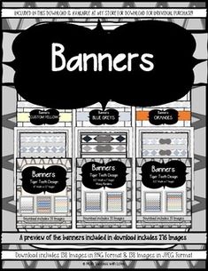 a black and white poster with the words banners