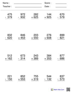 the worksheet for adding numbers to one digit number