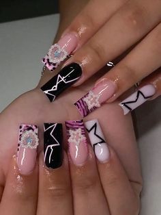 Colored Acrylic Nails, Acrylic Nails Coffin Pink, Nail Swag, Bling Acrylic Nails