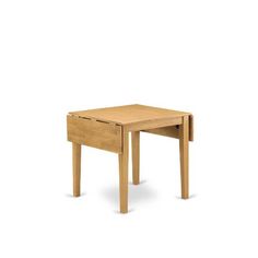 a small wooden table with one drawer open