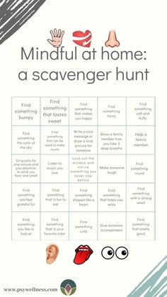 the mindful at home scavenger hunt