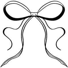 a black and white image of a bow