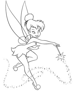 tinkerbell from the disney movie coloring pages