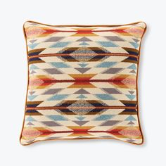 a multicolored pillow on a white background