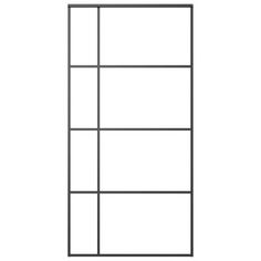 a black and white drawing of a window with four panes on each one side