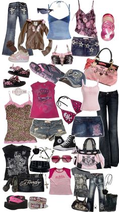 2000s Fashion Outfits Casual, Mcbling Clothes, 2010 Outfits, 2000s Fashion Inspiration, 2000 Outfits, Mcbling Trashy Y2k, Mcbling Fashion, Y2k Inspo, 2000s Outfit