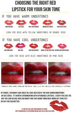 colourtones Makeup Bibir, Red Lip Makeup, Smink Inspiration, Makeup Tricks, Makeup Tips For Beginners, Cool Undertones, Warm Undertone, Red Lipstick, All Things Beauty