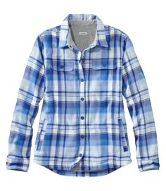 Better than ever in an updated design, our fleece-lined flannel shirt offers all the comfort of our exclusive flannel, fully lined in plush polyester fleece for warmth like no other. Relaxed Fit: Our most generous fit sits farthest from the body. Falls at low hip. 100% cotton flannel, pre-washed for softness and yarn-dyed so the plaids will stay true. 100% polyester fleece lining, in colors specially selected to complement each plaid. Machine wash and dry. L. L. Bean logo embroidered at bottom o Everyday Plaid Cotton Flannel Shirt, Affordable Plaid Flannel Shirt With Snap Buttons, Flannel Shirts Women Ll Bean, Cheap Fitted Button-up Flannel Shirt, Fleece Lined Flannel Shirt, Cheap Relaxed Fit Button-up Flannel Shirt, Lined Flannel Shirt, Plaid Shirt Outfits, Womens Flannel Shirt