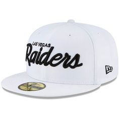 new era 59fifty fitted hat - los angeles chargers white / black script