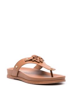 golden brown calf leather appliqué logo slip-on style open toe thong strap branded moulded footbed flat rubber soleHEEL: 3.0 Centimetres Sole height: 1.5 CentimetresGender: WOMENMaterial: 100% COW LTHRColor: BEIGEMade in: VNProduct ID: SH471TN2*Import tax/duty will be calculated at checkout (If applicable) Designer Brown Calf Leather Sandals, Designer Flat Sandals With Leather Footbed, Brown Calf Leather Sandals With Cushioned Footbed, Designer Leather Toe Post Sandals, Designer Brown Sandals With Cushioned Footbed, Designer Flat Sandals With Rubber Sole, Designer Flat Calf Leather Sandals, Shoes Brown, Leather Slides