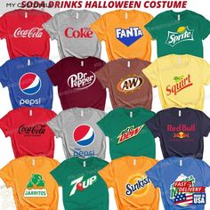 Soda Drinks Group Halloween Shirt Unisex Hoodie Check more at https://mycustomily.com/product/soda-drinks-group-halloween-shirt-unisex-hoodie/ Circuit Fonts, Drink Costume, Hollowed Costumes, Group Holiday, Youth Cheer, Halloween Group, Cheer Shirt, Classy Halloween