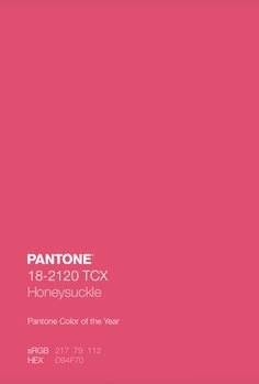 pantone's 2012 tcx honeysucke color of the year poster