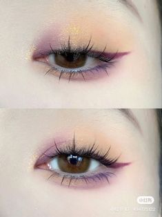 Asian Makeup On Western Eyes, Eye Makeup Inspiration, Full Makeup Tutorial