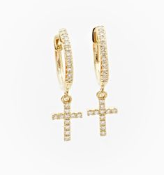 A classic pair of hoop earrings embezzled with diamonds. Made to sparkle all night, wear them solo for a super cute look, or stack them with other favorites for a funky look. Made to mix and match with the rest of your earring collection. We love how versatile these lovely studs are.
Size: approximately 11mm Hoops, cross: 5.3 x 7.6mm Small Hoop Diamond Earrings With Accents, Pave Setting Huggie Earrings Gift, Individual Diamond Dangle Huggie Earrings, Diamond Pierced Hoop Earrings, 14k Gold Dangle Hoop Earrings With Diamond Accents, Everyday 14k Gold Hoop Earrings With Pave Setting, Diamond Dangle Hoop Earrings, Diamond Dangle Hoop Earrings Fine Jewelry, Dangle Diamond Hoop Earrings Fine Jewelry