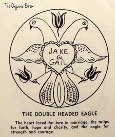 the logo for lake gail's double headed eagle