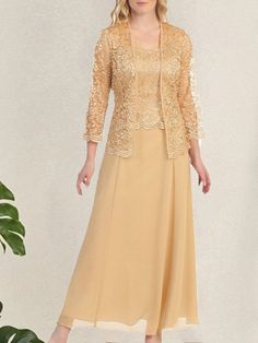 S lnch cm waistline 31 78 skirt length 54 138 bust 35 90 M lnch cm waistline 32 82 skirt length 39 99 bust 37 94 L lnch cm waistline 34 86 skirt length 41 104 bust 39 98 XL lnch cm waistline 35 90 skirt length 43 109 bust 40 102 2XL lnch cm waistline 37 94 skirt length 45 114 bust 42 106 3XL lnch cm waistline 39 98 skirt length 47 119 bust 43 110 4XL lnch cm waistline 40 102 skirt length 49 124 bust 45 114 5XL lnch cm waistline 42 106 skirt length 51 129 bust 46 118 All dimensions are measured manually with a deviation of 2 to 4cm. sku: SP221018PFQB Color: RedGrayWine_redPinkGreenGoldBlack Size: SMLXL2XL3XL4XL5XL Sleeve_length: Long Sleeve Collar/neckline: Collarless Material: Chiffon Design_elements: Splice Fit: Loose Occasion: DinnerFormal OccasionsDaily Season: Fall/autumnWinterSpring S Gown With Jacket, 파티 드레스, Party Dress Long Sleeve, Lace Cardigan, Maxi Robes, Dresses Vintage, Summer Party Dress, Chiffon Maxi Dress, Dress Shirts For Women