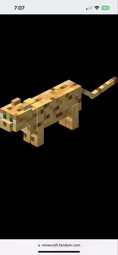 an animal that is made out of wood and has a black background with the words minecraft fandom on it