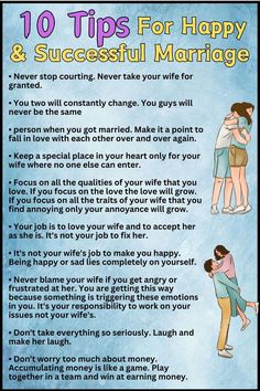 10 tips for happy and successful marriage Healthy Marriage Tips, The Good Wife's Guide, Successful Marriage Tips, Slang English, Get Over A Breakup, Relationship Journal, Over A Breakup, Marriage Restoration