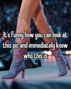 a woman's legs in high heels with the words it's funny how you can