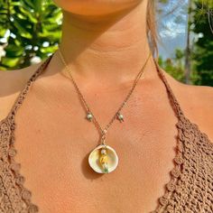 This is a one-of-a-kind, handmade Shell gold-plated necklace perfect for Ocean Lovers! All the shells I use are unique in their own ways because they are found by me in the Atlantic Ocean :) It is perfect artsy touch to any outfit ! All proceeds go into my college savings as a biology major :) Enjoy !! Gold Abalone Shell Pendant Jewelry, Unique Gold Jewelry With Abalone Shell, Handmade Gold Jewelry With Abalone Shell, Ocean-inspired Gold Shell Charm Necklace, Gold Shell Necklace With Lobster Clasp, Gold Bohemian Shell Pendant Necklace, Gold Abalone Shell Necklace In Unique Style, Gold Pearl Pendant Charm Necklace For Beach, Unique Gold Abalone Shell Necklaces