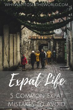 people walking down an alley way with text overlay that reads, egypt life 5 common expat mistakes to avoid