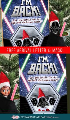 the star wars christmas card has been made to look like darth vader