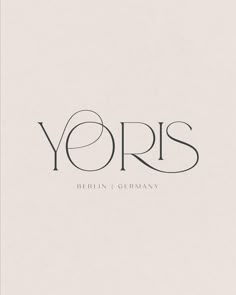 the word yors written in black on a white background